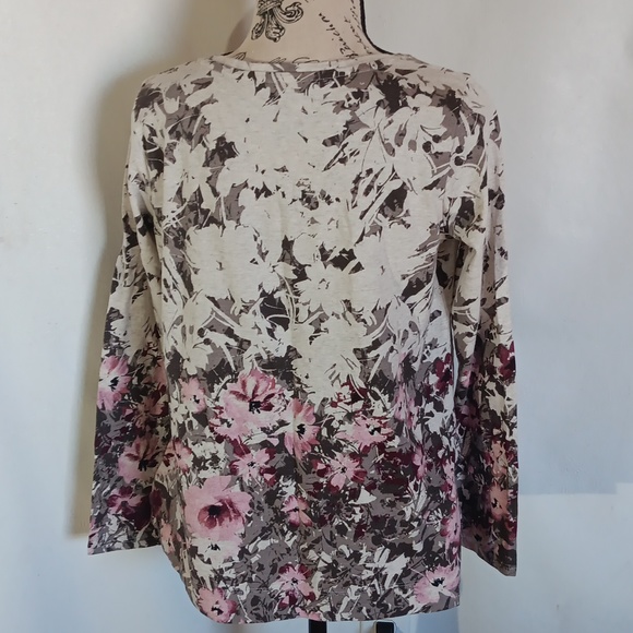 Purejill Women's Scoop-Neck High-Low Top XSmall Petite 100% Cotton - Picture 3 of 6